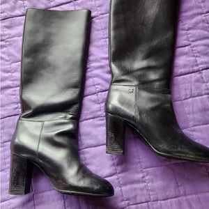 Chanel Black Leather Boots